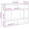 vidaXL Wall Shelf White 75x16x55 cm Engineered Wood