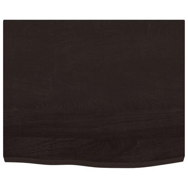vidaXL Bathroom Countertop Dark Brown 60x60x(2-4) cm Treated Solid Wood