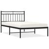 vidaXL Metal Bed Frame without Mattress with Headboard Black 100x200cm