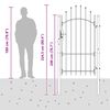 vidaXL Garden Gate with Lock Grey 175 x 100 cm Steel