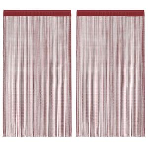 vidaXL String Curtains 2 pcs 100x250 cm Burgundy