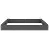 vidaXL Sandbox with Seats Grey Square Solid Wood Pine