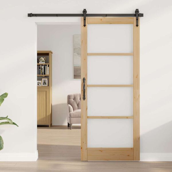 vidaXL Interior Door with Glass ORKDAL Brown 83 x 202 cm