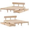 vidaXL Bed Frame without Mattress 140x200 cm Solid Wood Pine