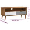vidaXL TV Cabinet MOLDE Brown 106x40x49 cm Solid Wood Pine