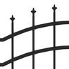 vidaXL Garden Fence with Spear Top Black 240x150 cm Powder-coated Steel