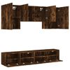 vidaXL 5 Piece TV Wall Units Smoked Oak Engineered Wood