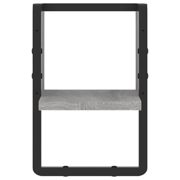 vidaXL Wall Shelf with Bar Grey Sonoma 20x25x30 cm