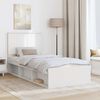 vidaXL Bed Frame with Headboard White 75 x 190 cm Solid Pine Wood