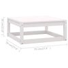 vidaXL 6 Piece Garden Lounge Set White Solid Wood Pine