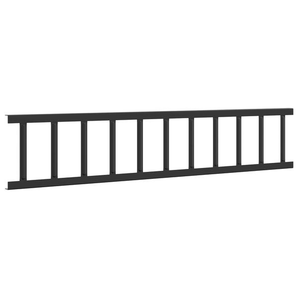 vidaXL Black 100 x 2.5 x 20 cm Steel