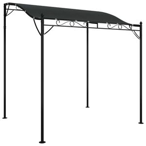 vidaXL Canopy Anthracite 2x2.3 m 180 g/m&sup2; Fabric and Steel
