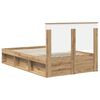 vidaXL Bed Frame Artisian Oak 120 x 200 cm Solid Pine Wood