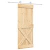 vidaXL Sliding Door with Hardware Set 80x210 cm Solid Wood Pine