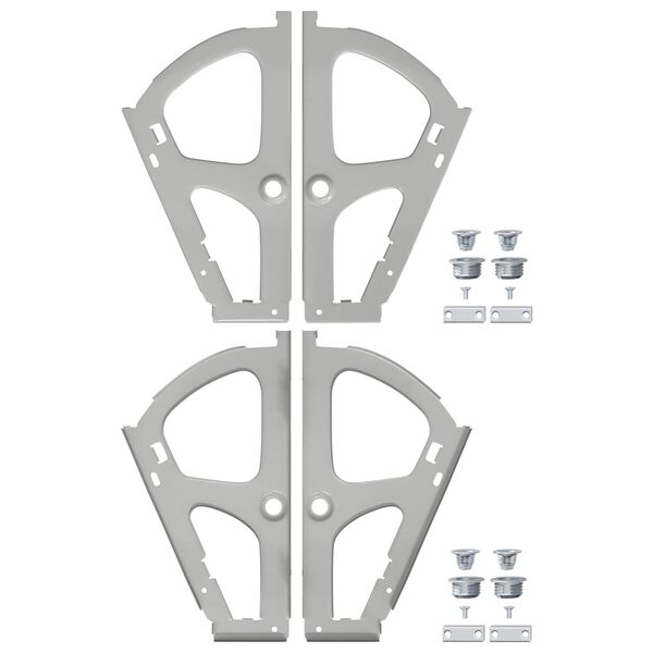 vidaXL Flip Drawer Hinge 2 pcs Silver 235 x 155 x 30 mm Iron