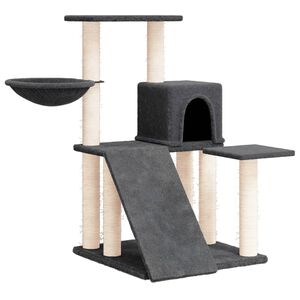 vidaXL Cat Tree with Sisal Scratching Posts Dark Grey 82 cm