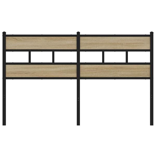 vidaXL Headboard Sonoma Oak 140 cm Iron and Engineered Wood