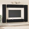 vidaXL TV Cabinet Set Wall-mounted 10 pcs Black Oak Engineered Wood