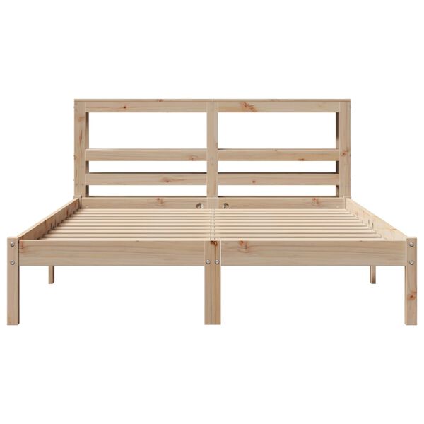 vidaXL Bed Frame without Mattress 140x190 cm Solid Wood Pine