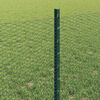 vidaXL Fence with Post Green 0.6 x 10 m Steel and PVC