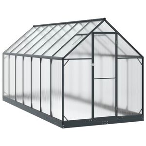 vidaXL Garden Greenhouse with Door Anthracite 183.5 x 423.5 x 207 cm
