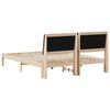 vidaXL Bed Frame with Headboard Brown 150 x 200 cm Solid Pine Wood