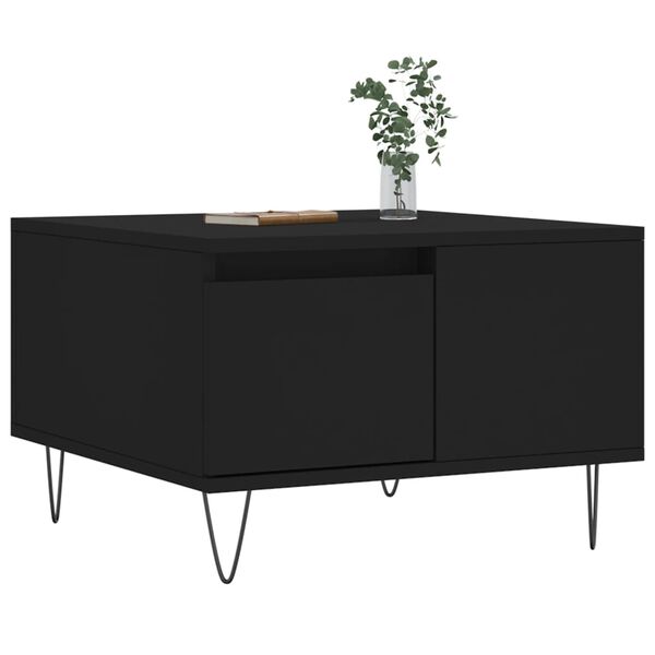 vidaXL Coffee Table Black 55x55x36.5 cm Engineered Wood