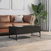 vidaXL Coffee Table Black 100x50x40 cm Engineered Wood and Metal