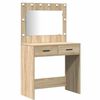 vidaXL Dressing Table Set with Drawer 3 pcs Sonoma Oak Engineered Wood