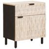 vidaXL Bedside Cabinet White 50 x 33 x 60 cm Solid Mango Wood