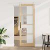 vidaXL Sliding Door ORKDAL Natural and Black 83 x 232 cm