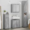vidaXL Bathroom Furniture Set Manual 4 pcs Grey Sonoma Engineered Wood