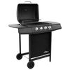 vidaXL Gas BBQ Grill with 4 Burners Black (FR/BE/IT/UK/NL only)