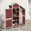 vidaXL Garden Tool Shed Mocha 120x53.5x170 cm Solid Wood Pine