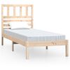vidaXL Bed Frame without Mattress 90x190 cm Single Single Solid Wood Pine