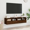 vidaXL TV Wall Cabinets 2 pcs Brown Oak 60x30x30 cm Engineered Wood