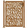 vidaXL Garden Gate 100x125 cm Weathering Steel Trace Design