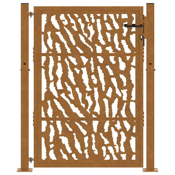 vidaXL Garden Gate 100x125 cm Weathering Steel Trace Design
