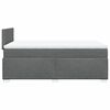 vidaXL Box Spring Bed with Mattress Dark Grey 120x200 cm Fabric