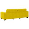 vidaXL 3-Seater Sofa with Cushion Yellow Velvet