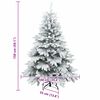 vidaXL Artificial Hinged Christmas Tree Snow Flocked White 150 cm