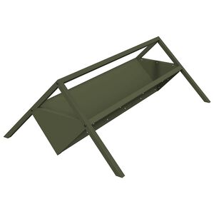 vidaXL Livestock Feeding Trough Olive Green 111 x 76 x 38 cm 10 kg