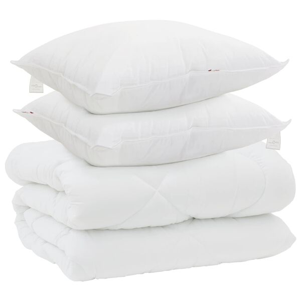 vidaXL Winter Duvet with Pillow 3 pcs White Microfiber