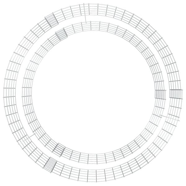 vidaXL Gabion Fire Pit &Oslash; 100 cm Galvanised Iron