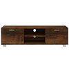 vidaXL TV Cabinet Smoked Oak 140x40.5x35 cm Engineered Wood