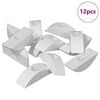 vidaXL Half-moon Washer 12 pcs White M6 PP
