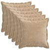 vidaXL Cushion Cover 6 pcs HOUTEN Taupe 35 x 35 cm Chenille Fabric