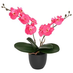 vidaXL Artificial Orchid Plant Red 36 x 10 x 30 cm Fabric, PE and PEVA