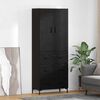 vidaXL Highboard Black Oak 69.5 x 34 x 180 cm Engineered Wood