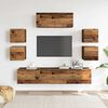 vidaXL 7 Piece TV Cabinet Set Wall-mounted Old Wood Engineered Wood